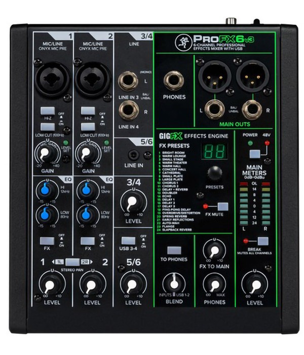Mackie ProFX6v3 Mixer 6...